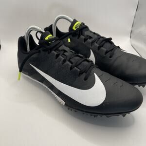 Nike Zoom Rival 5 Men’s 8 Black White Yellow Track Race Shoes Spikes